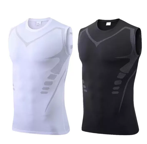 VIC03-Coolmax เสื้อกล้ามออกกำลังกาย กระชับกล้ามเนื้อ เสื้อกั๊กบีบอัด เสื้อกีฬา เสื้อกั๊กสำหรับผู้ชาย [กทม. พร้อมส่ง]