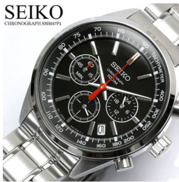 S45-SEIKO Quartz Chronograph Men's Watch รุ่น SSB037P1