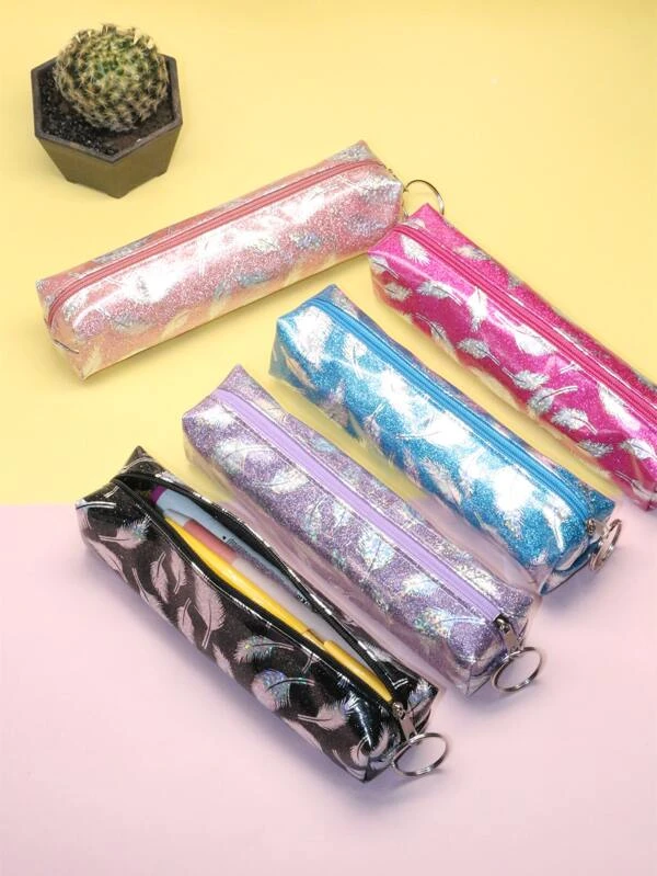 กล่องดินสอ ตกแต่งเลื่อม 1 ชิ้น  g-75