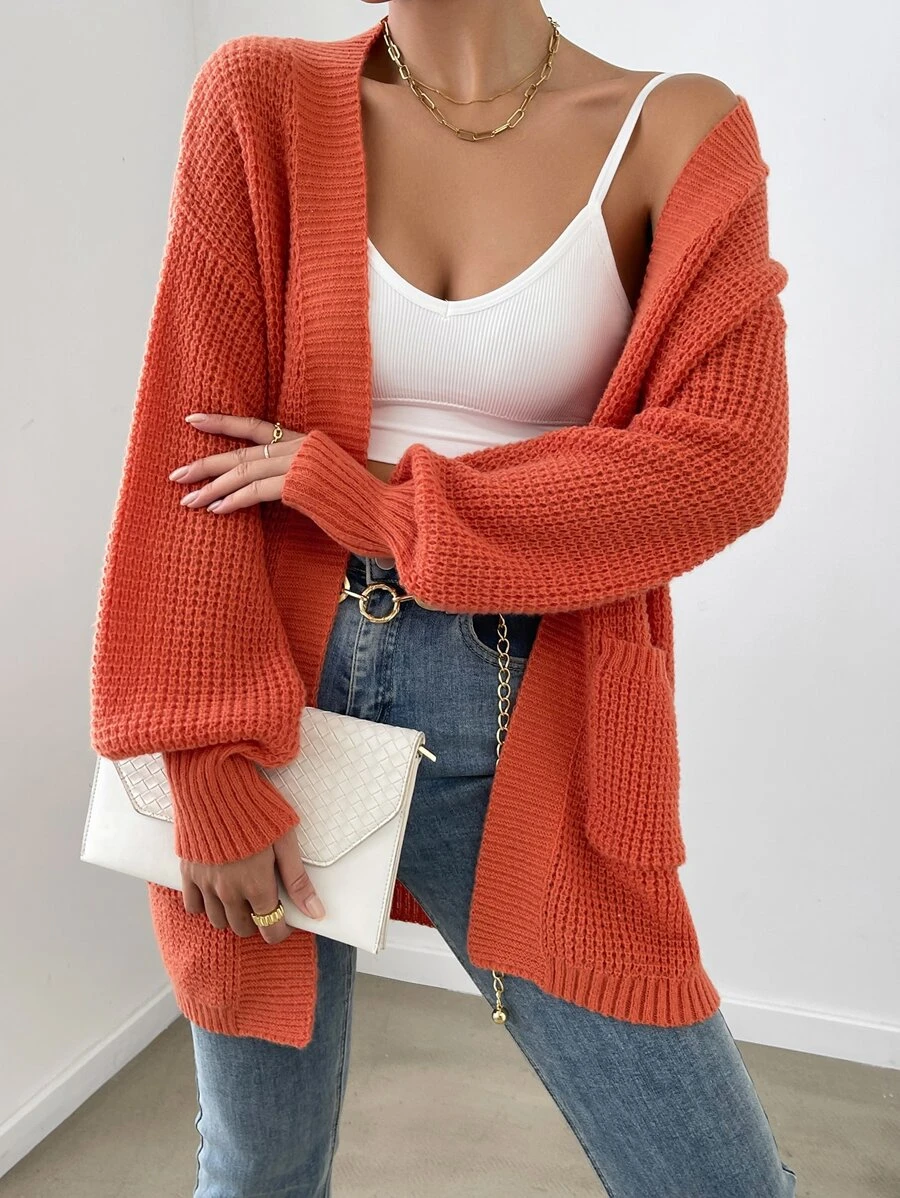 คาร์ดิแกน กระเป๋าคู่ ไหล่ตก  i-40