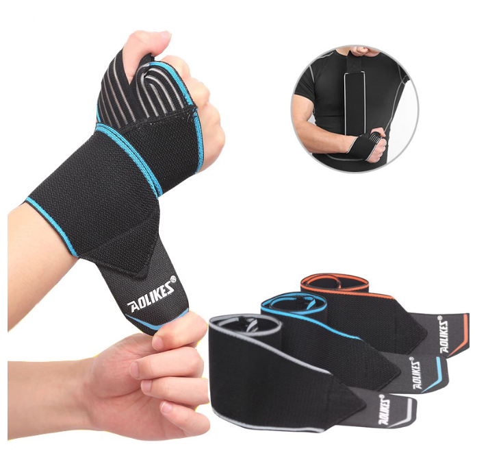 ก91#Queshark สายรัดข้อมือสำหรับเล่นกีฬายกน้ำหนัก 2 ชิ้น