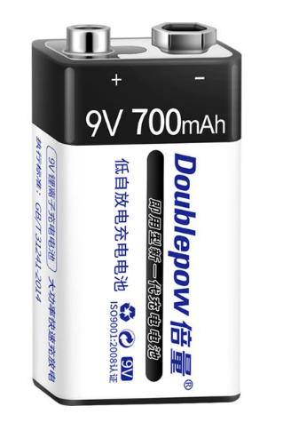 TH71-Double Volume 9V แบตเตอรี่ลิเธียมแบบชาร์จไฟขนาดใหญ่ความจุ 700mAKTV ไมโครโฟนสแควร์มัลติมิเตอร์รีโมทคอนโทรลกีตาร์ walkie-