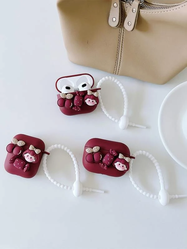 เคส เหมาะกับ Airpods การ์ตูน เด็กผู้หญิง ตกแต่ง 3D e-1