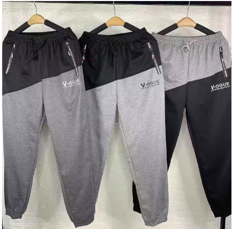 FJ77-กางเกงขายาวสองสี กางเกงลำลองหนากีฬากางเกงขายาว กระเป๋าซิปสองช่องคุณภาพดีและราคาถูก