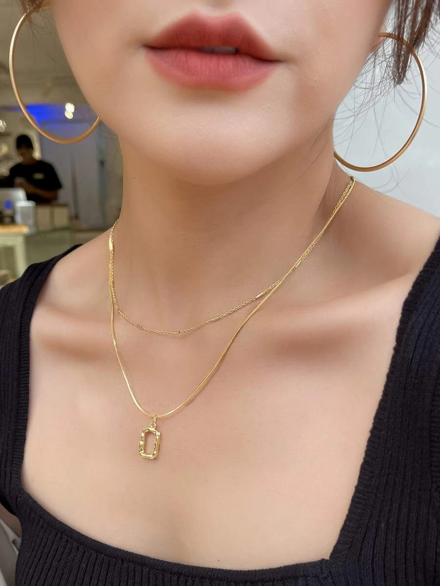 DAZY สร้อยคอ จี้ลายสมมาตร  kk-98