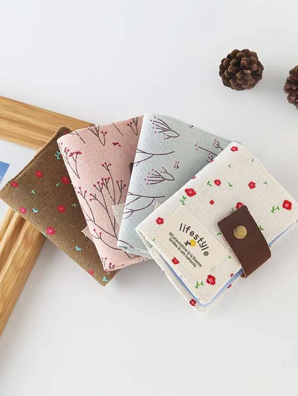 1 ชิ้นดอกไม้พิมพ์สุ่มผู้ถือบัตร f-18