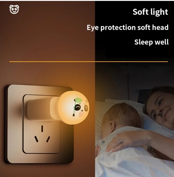 TH27-โคมไฟอ่านหนังสือ LED รูปการ์ตูนแพนด้าน่ารัก ขนาดเล็ก แบบพกพา ประหยัดพลังงาน อุปกรณ์เสริม สําหรับตกแต่งภายในบ้าน