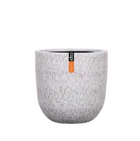UTI25-Egg Planter Stone III (Size D 42 x H 40 cm) - กระถางต้นไม้ Modern แบรนด์ Capi Europe