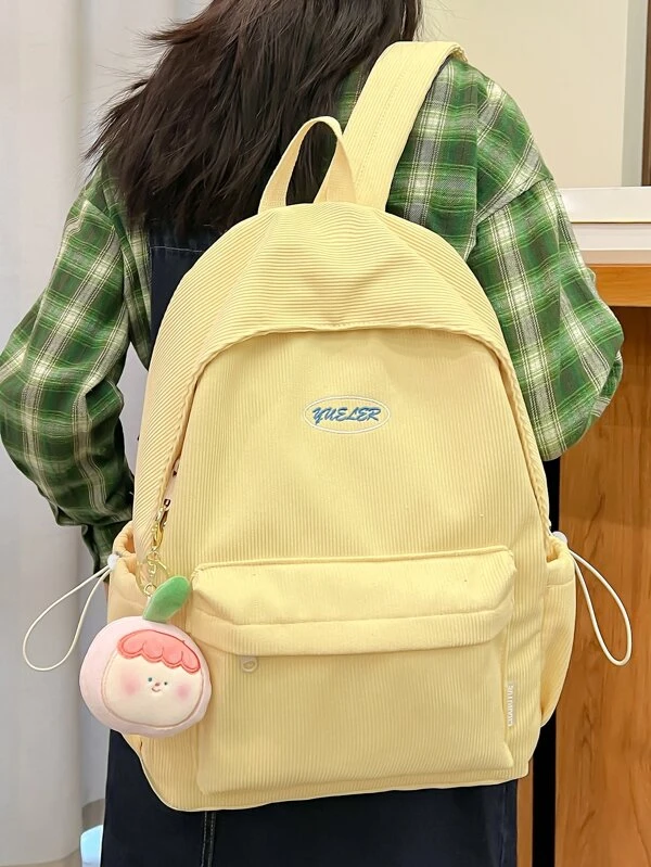 กระเป๋าเป้อเนกประสงค์ เย็บปักถักร้อย ตัวอักษร พร้อม จี้กระเป๋า ll-90