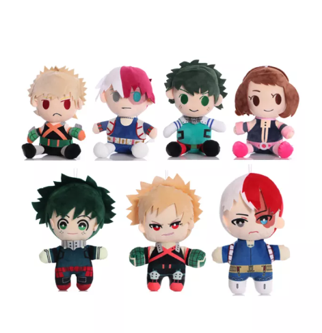 N50-1Pcs 23Cm ญี่ปุ่นอะนิเมะ My Hero Academia เสื้อฮู้ดมิโดริยะอิซุคุ Bakugou Katsuki Todoroki Shoto OCHACO URARAKA ของเล่นตุ๊กตาผ้าของขวัญ
