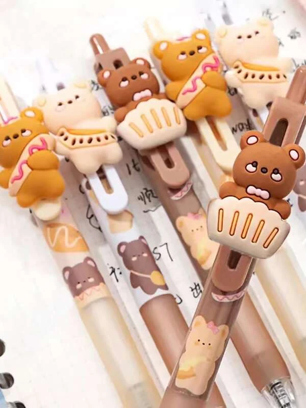 ปากกาลูกลื่น ตกแต่ง หมี สุ่ม 3 ชิ้น s-54