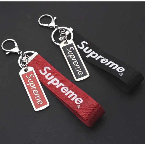 GX179-Key Chain Pendant กุญแจแขวนกระดาษป้ายโลหะ Webbing กระเป๋า Supreme Keychain Pendant key