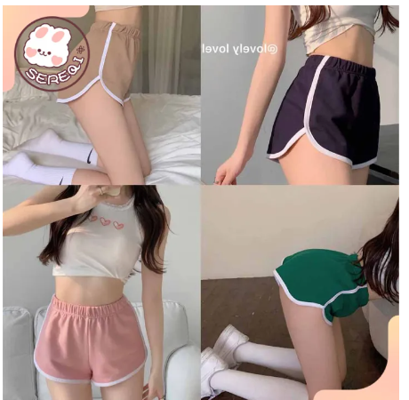 BIG22-SEREQI กางเกงขาสั้นสายฝอ ? Gym Shorts เนื้อผ้านิ่ม เอวยางยืด ใส่นอน ใส่ออกกำลังกาย DA0453