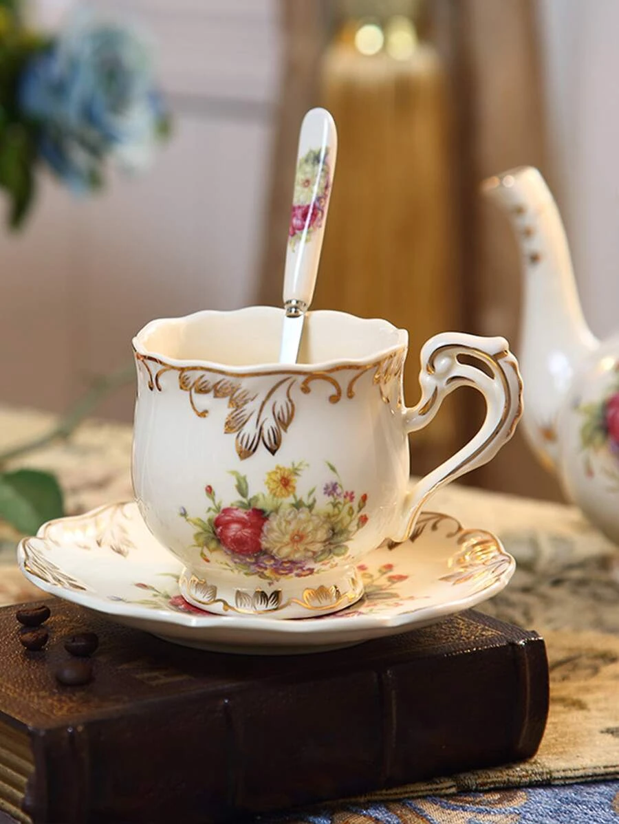 แก้วมัค 1 ชิ้น ลายดอกไม้ oo-167