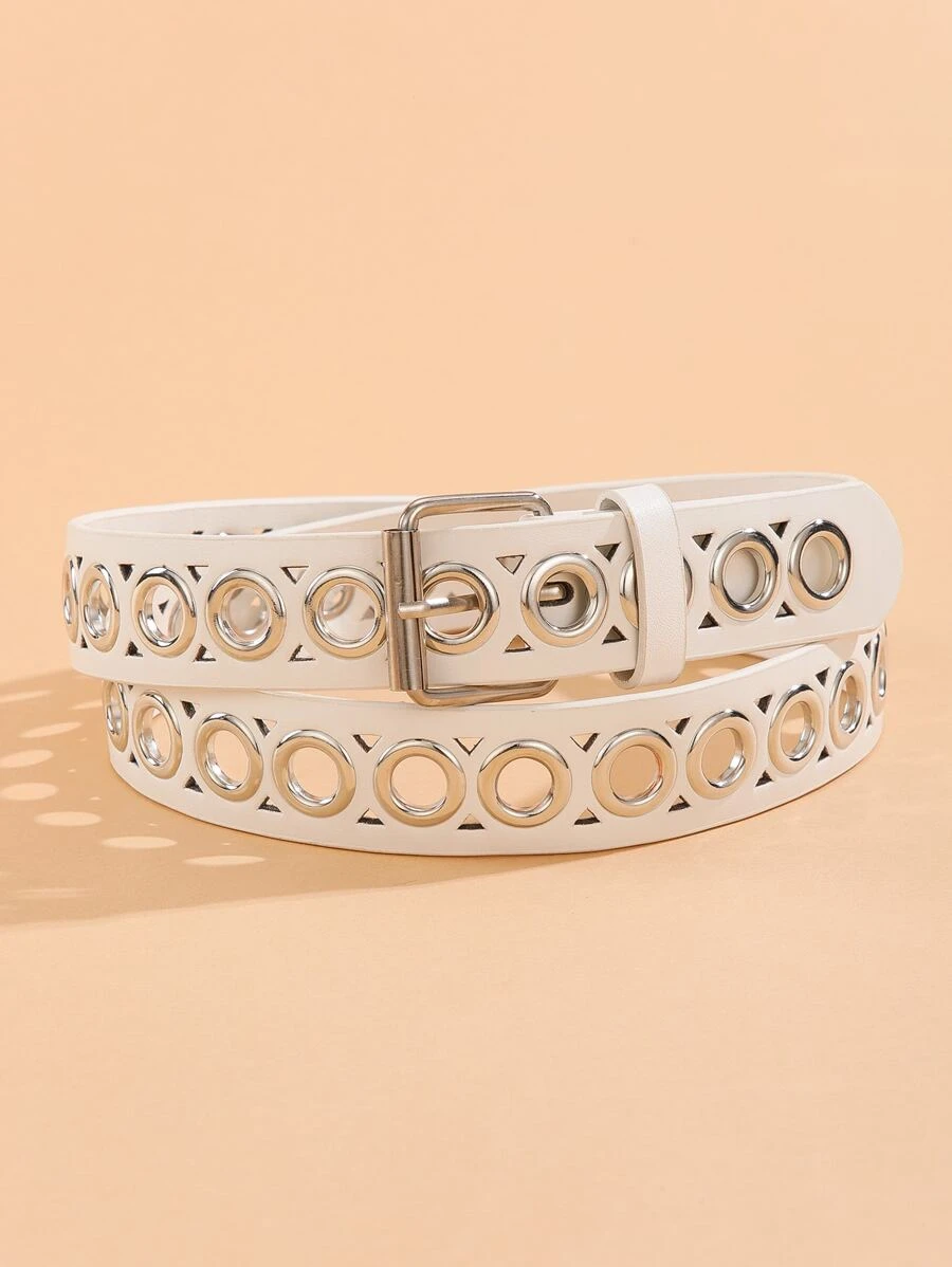 เข็มขัด หัวเข็มขัด รายละเอียด ตาไก่ กลวงออก สี่เหลี่ยม  l-064