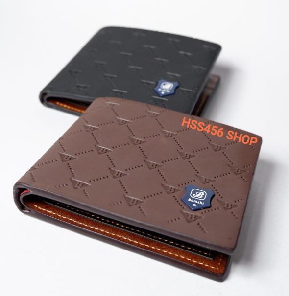 RAY31-กระเป๋าสตางค์ผู้ชาย Bomshi ใบใหญ่ #เหล็กB