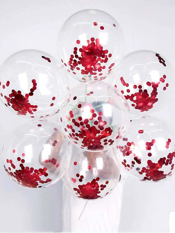 ลูกโป่ง ตกแต่งเลื่อม 12 ชิ้น p-88