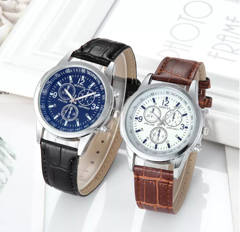 EW39-แฟชั่นผู้ชายนาฬิกาข้อมือควอตซ์ชีวิตสายหนังกันน้ำธุรกิจผู้ชายนาฬิกาลำลองนาฬิกา