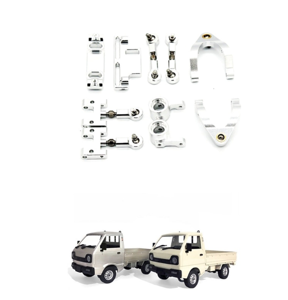 BC150-D12 CNC โลหะ ด้านบน ล่าง สวิงอาร์ม พวงมาลัย ถ้วย บอล ข้อต่อ ชุดอุปกรณ์เสริม สําหรับ WPL D12 รถบังคับ อะไหล่อัพเกรด