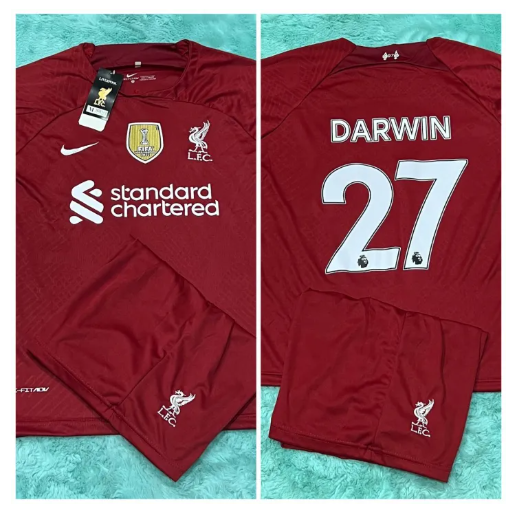 Z26-ชุดบอล ทีมลิเวอร์พูล Liverpool มีเบอร์กับชื่อ ปี2022/23 เสื้อพร้อมกางเกง มีครบไซส์ ใหม่ล่าสุด