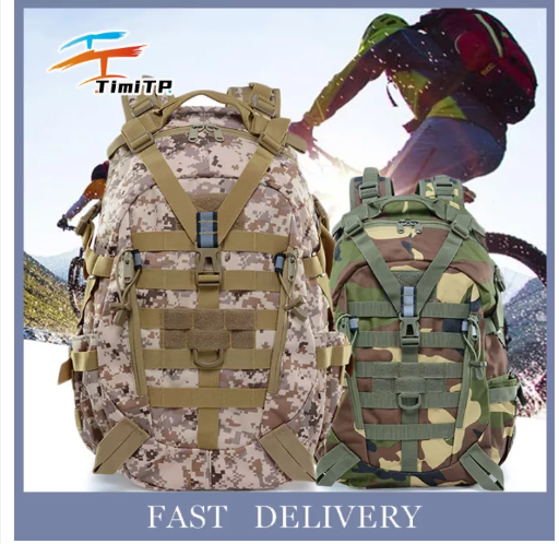 BAG48-Bob store Outdoor Travel Backpack Camouflage Tactical Bag Backpack Backpack Sports Backpack Can be Hanging on Waist Bag