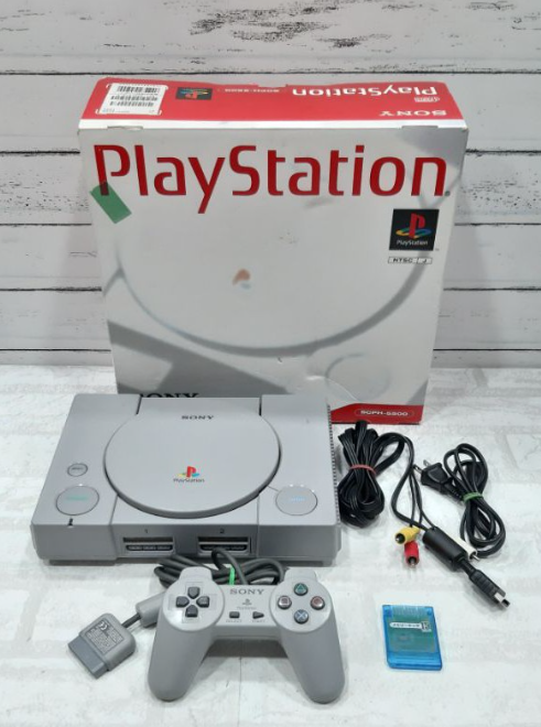 ROM26-เครื่อง PS1 งานกล่อง PlayStation 1 เล่นแผ่นแท้เท่านั้น เล่นแผ่นก๊อปไม่ได้ พร้อมแผ่นเกมแท้ 20 แผ่น Japan