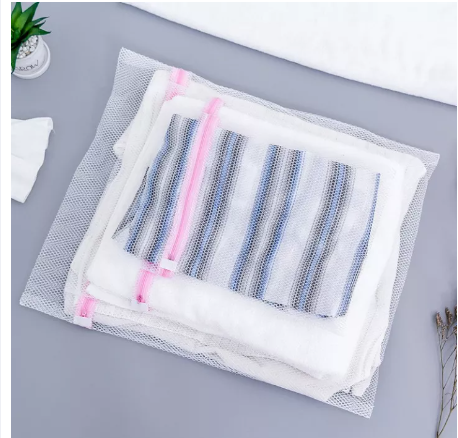 RC24-ถุงตาข่ายซักผ้า ช่วยถนอมผ้า แบบมีซิบ สำหรับซักเครื่อง ๋