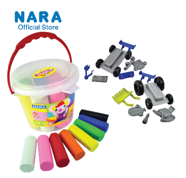 TOY98-NARA Modelling Clay ดินน้ำมันไร้สารพิษ 8 สี ( ขนาด 700 กรัม ) ชุดถัง