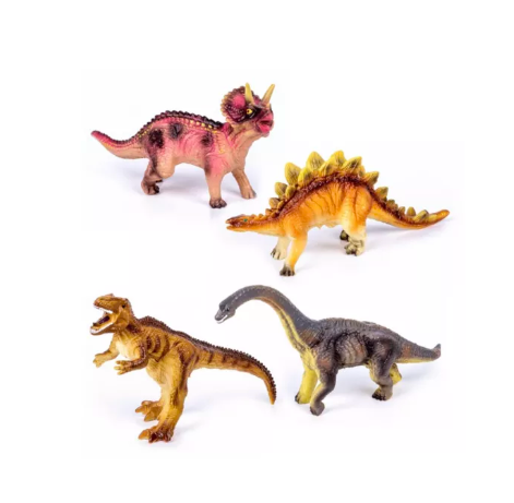 N12-ของเล่นไดโนเสาร์ขนาด9นิ้วแอดเวนเจอร์ฟอร์ซชุดของเล่นไดโนเสาร์พลาสติกอย่างดีนำเข้าจากสหรัฐอเมริกาขนาด9นิ้ว 4ชิ้น
