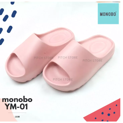 SAN75-Monobo รองเท้าแตะผู้หญิงแบบสวม ทรงไบเก้น รุ่น YM-01 เบอร์ 5-8 คละสี