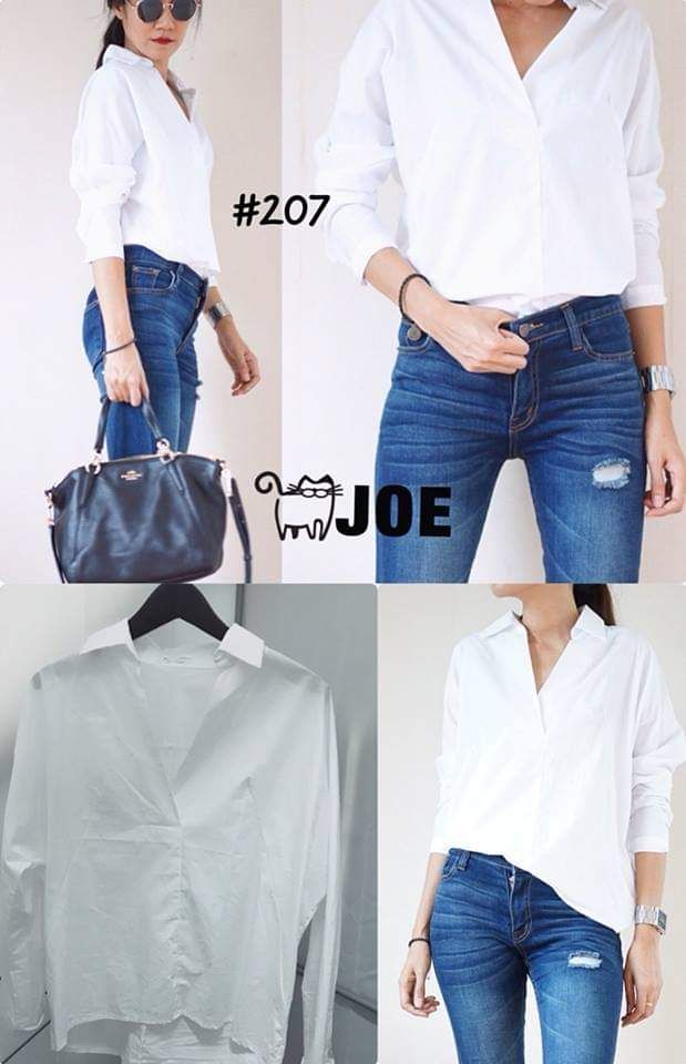 เชิ้ตขาวคอวี # 403