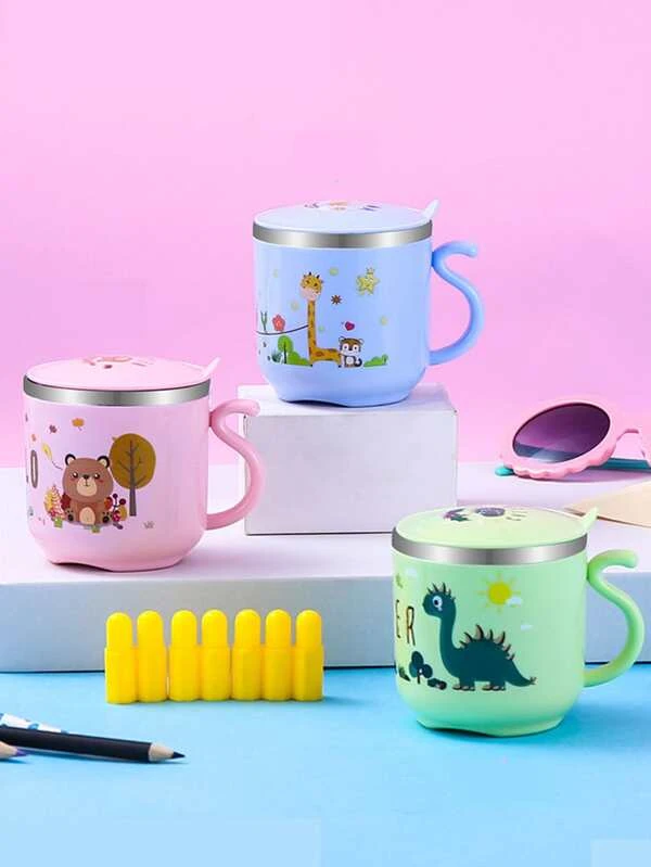 แก้วมัค 1 ชิ้น ลายการ์ตูน ลายสัตว์ หลากสี  oo-77