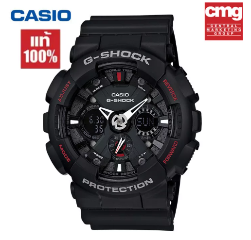 EW18-Casio นาฬิกาข้อมือชุดแฟชั่นกีฬาG-SHOCKกันน้ำเรืองแสงGA-120A-1Aนักเรียนผู้ชายนาฬิกาอิเล็กทรอนิกส์ จัดส่งพร้อมกล่องคู่มือใบประกันศูนย์CMG 1ปี?%