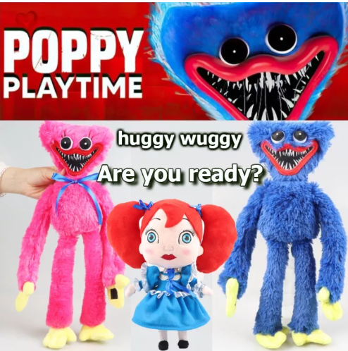 KID98-COD?Poppy Playtime ของเล่นตุ๊กตา 40cm Huggy Wuggy ของขวัญคริสต์มาส ตุ๊กตาตัวละครในเกม
