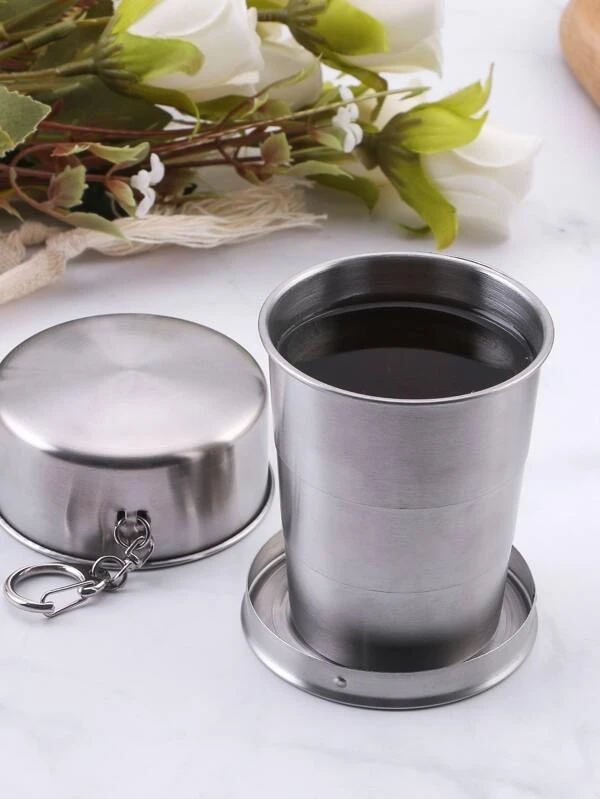 ถ้วย พับได้ สแตนเลส 1 ชิ้น  oo-79