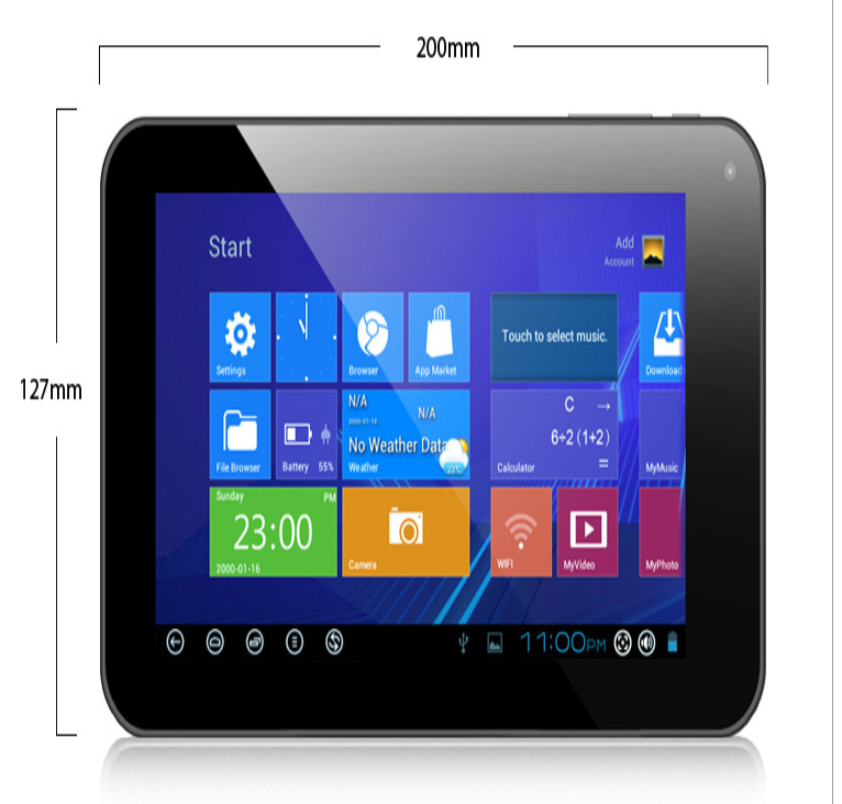 B06-Taplet Dual-Core 1.5GHz (CPU + GPU) 4GB WIN 8+ Android 4.03