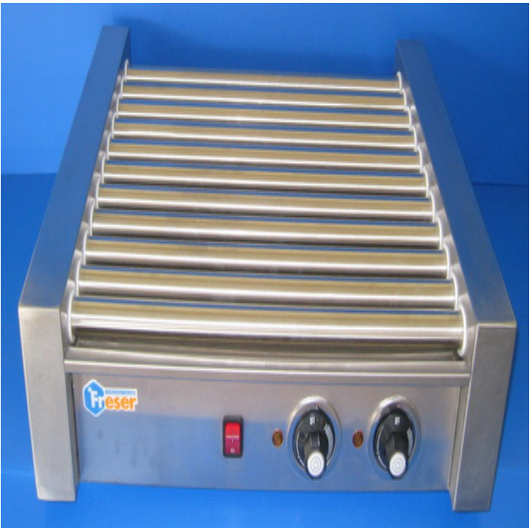 P68-ROLLER HOTDOG WARMER เครื่องกริลไส้กรอกแกนสเตนเลส(stainless)11แกน ของฟรีสเซอร์FRESER รุ่นRG-11ส่งฟรี