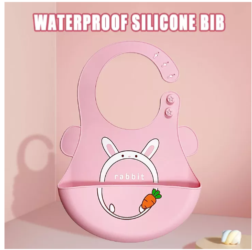 GO42-ผ้ากันเปื้อนเด็กผ้ากันเปื้อนซิลิโคน กันน้ำสำหรับเด็กฝึกกินข้าว เหมาะสำหรับเด็กอายุ 0-3