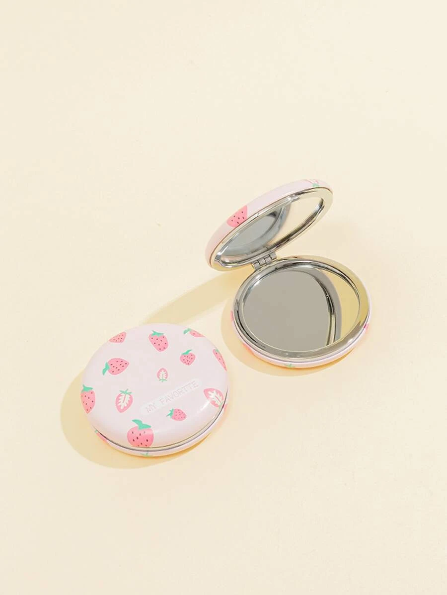 กระจก ลายสตรอว์เบอร์รี ทรงกลม  k-91