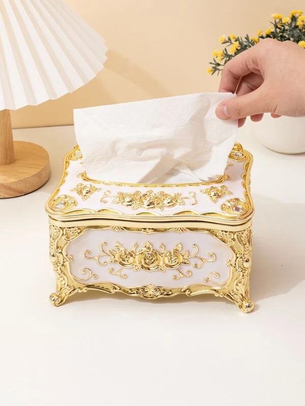 กล่องทิชชู่ ตกแต่ง ดอกไม้ 1 ชิ้น nn-75