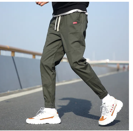 BIG02-ผู้ชายฤดูใบไม้ผลิ 2022 ใหม่ผู้ชายกางเกงลำลองเวอร์ชั่นเกาหลีหลวมตรงกางเกงเลกกิ้งกางเกงกีฬา