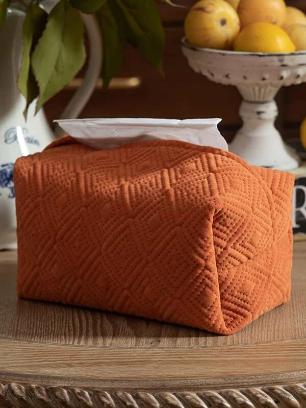 1 ชิ้น ส้ม เนื้อเยื่อ จัดเก็บ นอร์ดิก โพลีเอสเตอร์ ผ้าเช็ดหน้า กล่อง ผ้าคลุม สำหรับ บ้าน  nn-51