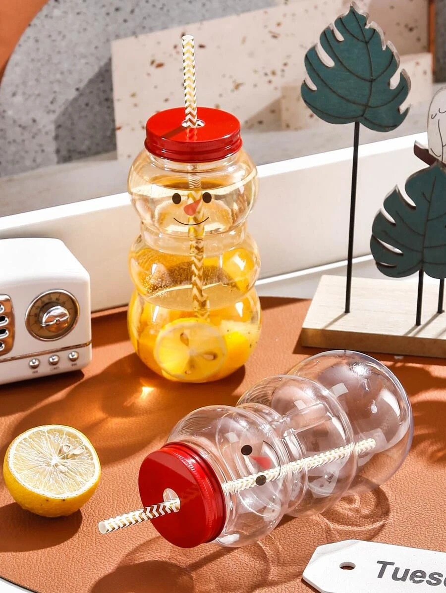 ทัมเบลอร์ รูปปั้นมนุษย์หิมะ รูปร่าง ไม่มี ฟาง 1 ชิ้น  pp-87