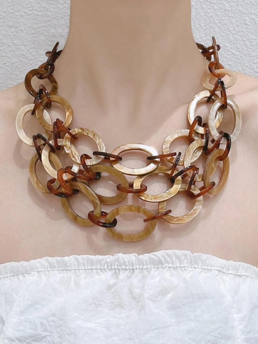 สร้อยคอ หลายชั้น มินิมอล  kk-151