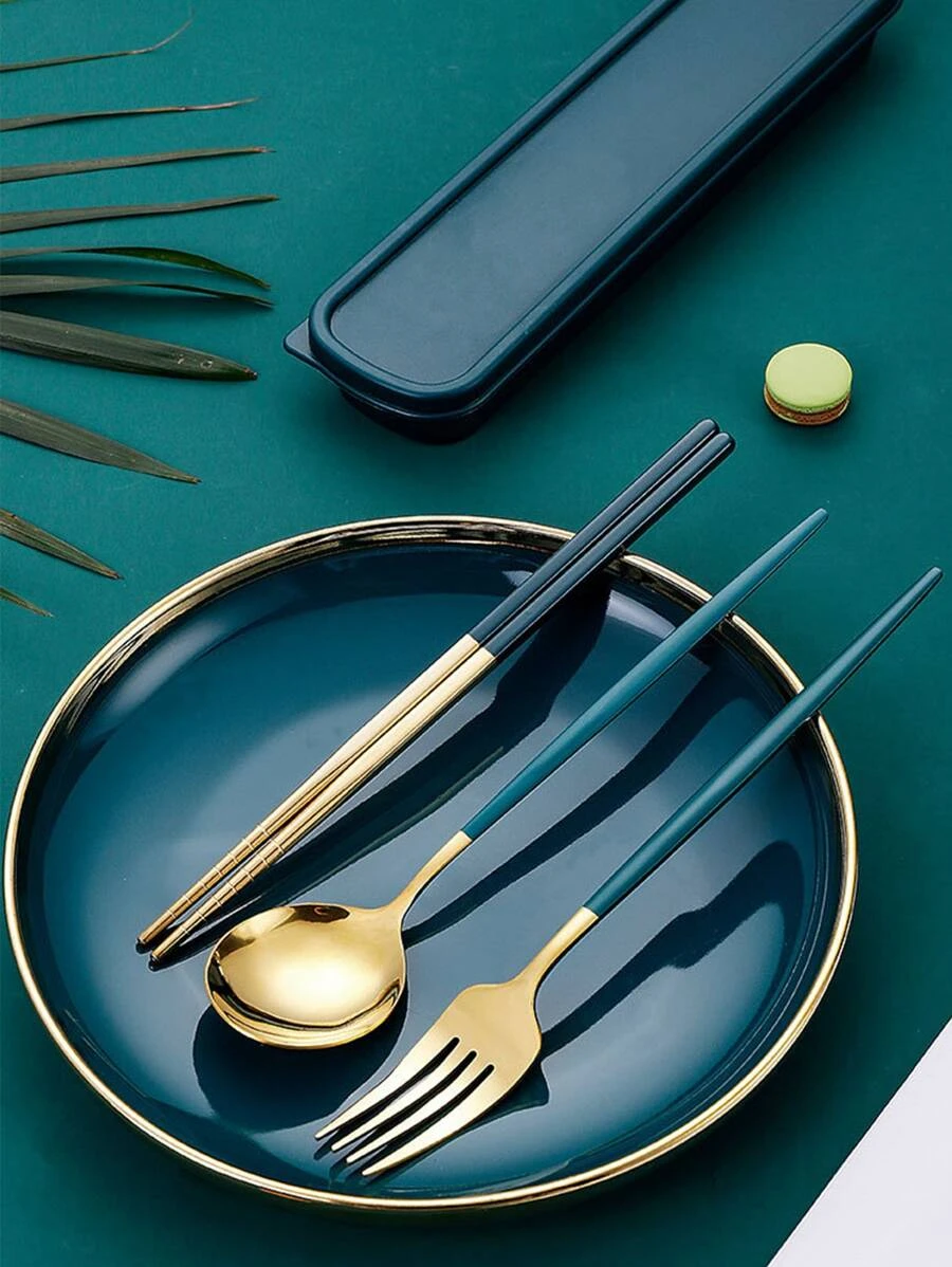 อุปกรณ์ทานอาหาร 4 ชิ้น หลากสี hh-48