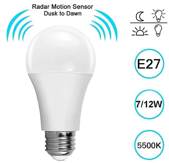 TH17-หลอดไฟ LED E27 มีเซ็นเซอร์ตรวจจับการเคลื่อนไหว สําหรับติดบันได ห้องโถง