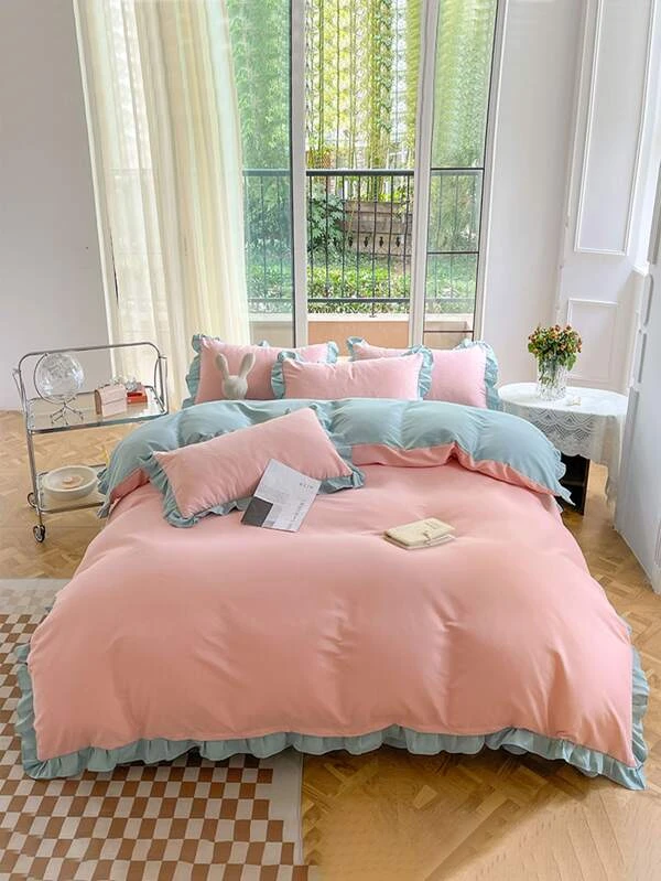 เซต ปลอกผ้านวม ขอบโค้ง (ไม่รวมไส้นวม) t-74