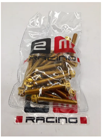 FU156-น็อตชุดแคร้ง น็อตแคร้งเครื่อง Honda WAVE125I(2012)/Msx125-sf/Msx125 น็อตสแตนเลสแท้ ลายหัวเจาะ (จำนวน 23 ตัว)ทอง น็อตแคร้งเครื่อง WAVE อะไหล่แต่ง