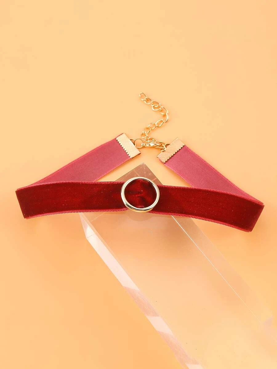 Choker กำมะหยี่ประดับกลม kk-130