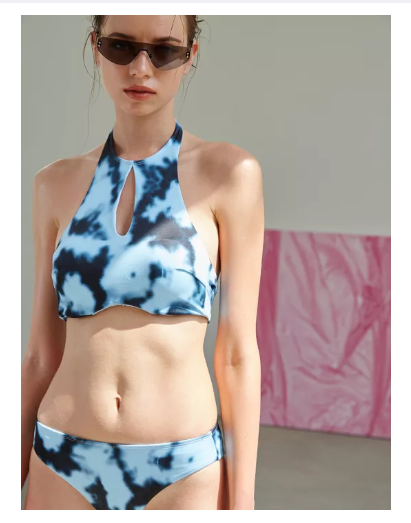 S68 Sabina ชุดว่ายน้ำซาบีน่า Swimwear'20 (มีโครง+มีฟองน้ำดันทรง) รหัส SBWH039+SUWH039 สีฟ้า